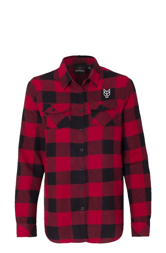 Womens Long Sleeve Red Flannel - Icon